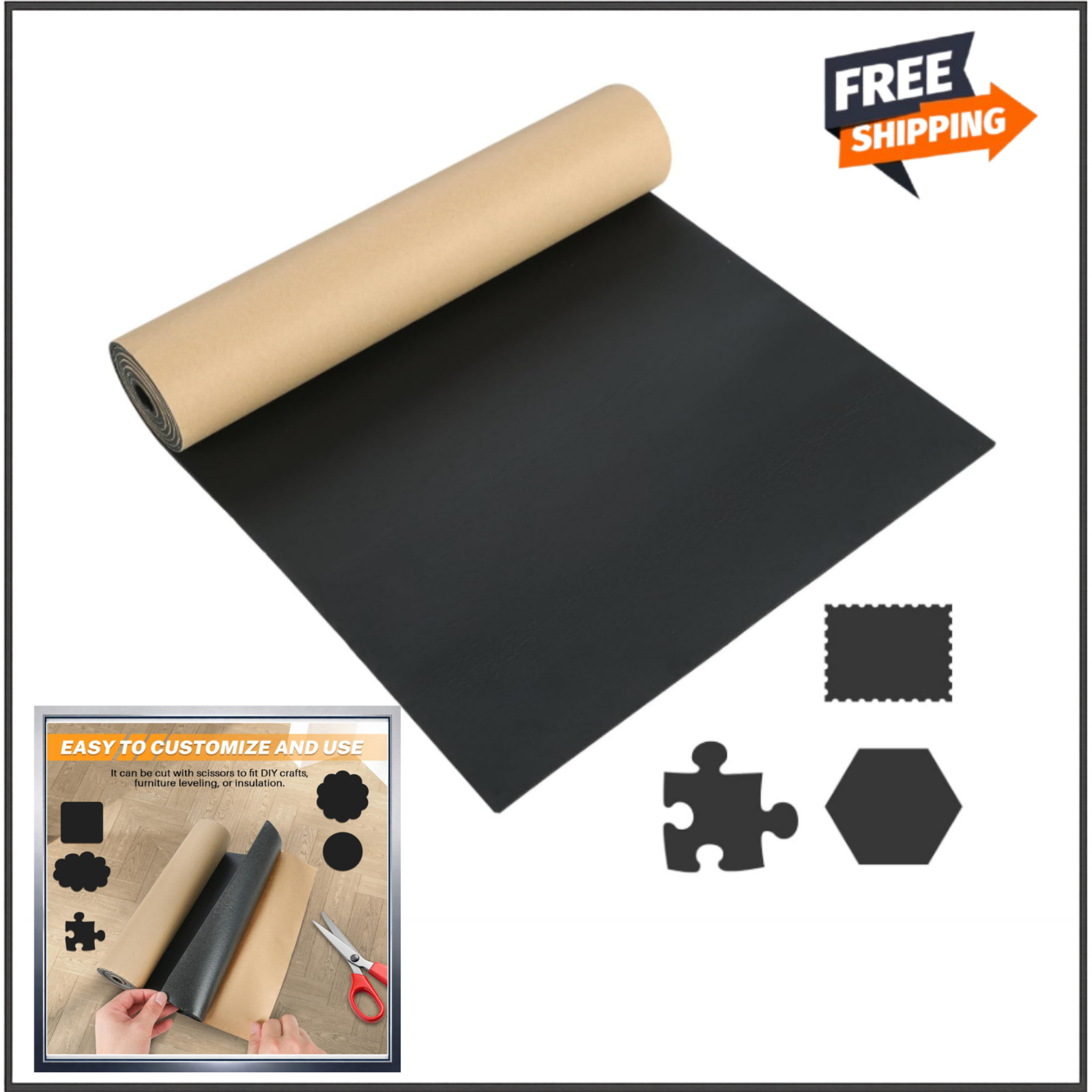 Neoprene Adhesive Foam Sheet Closed Cell Sponge Padding DIY Craft 1/8″ 12×48 Inc