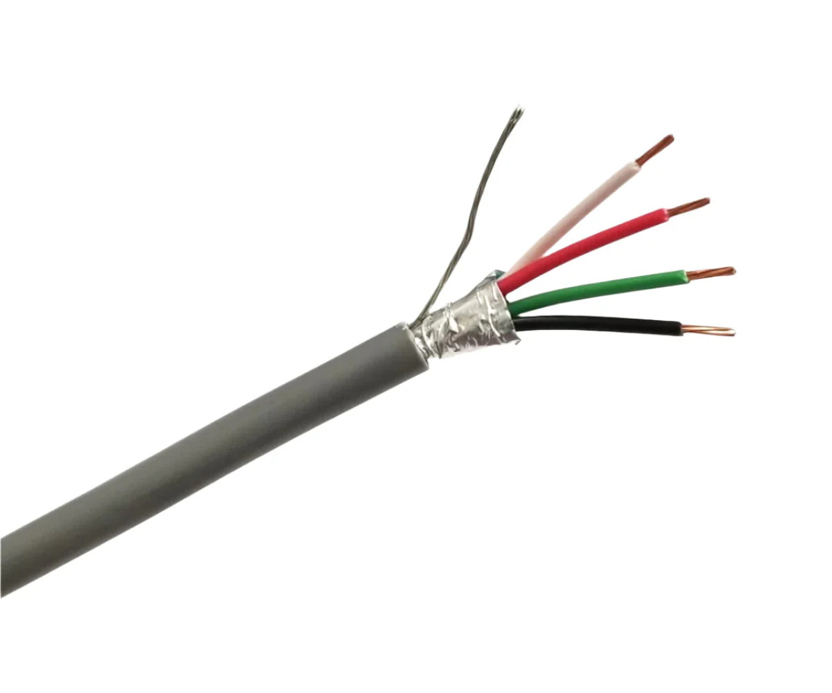 25′ Belden 5502FE 4 Conductor 22 Gauge Shielded Cable ~ UL CMR Riser, 4C 22AWG