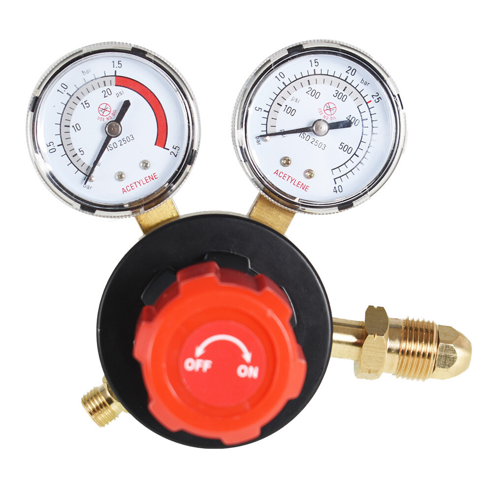 Dual Welding Gas Gauges, Oxygen (CGA-540) and Acetylene (CGA-510) Regulators