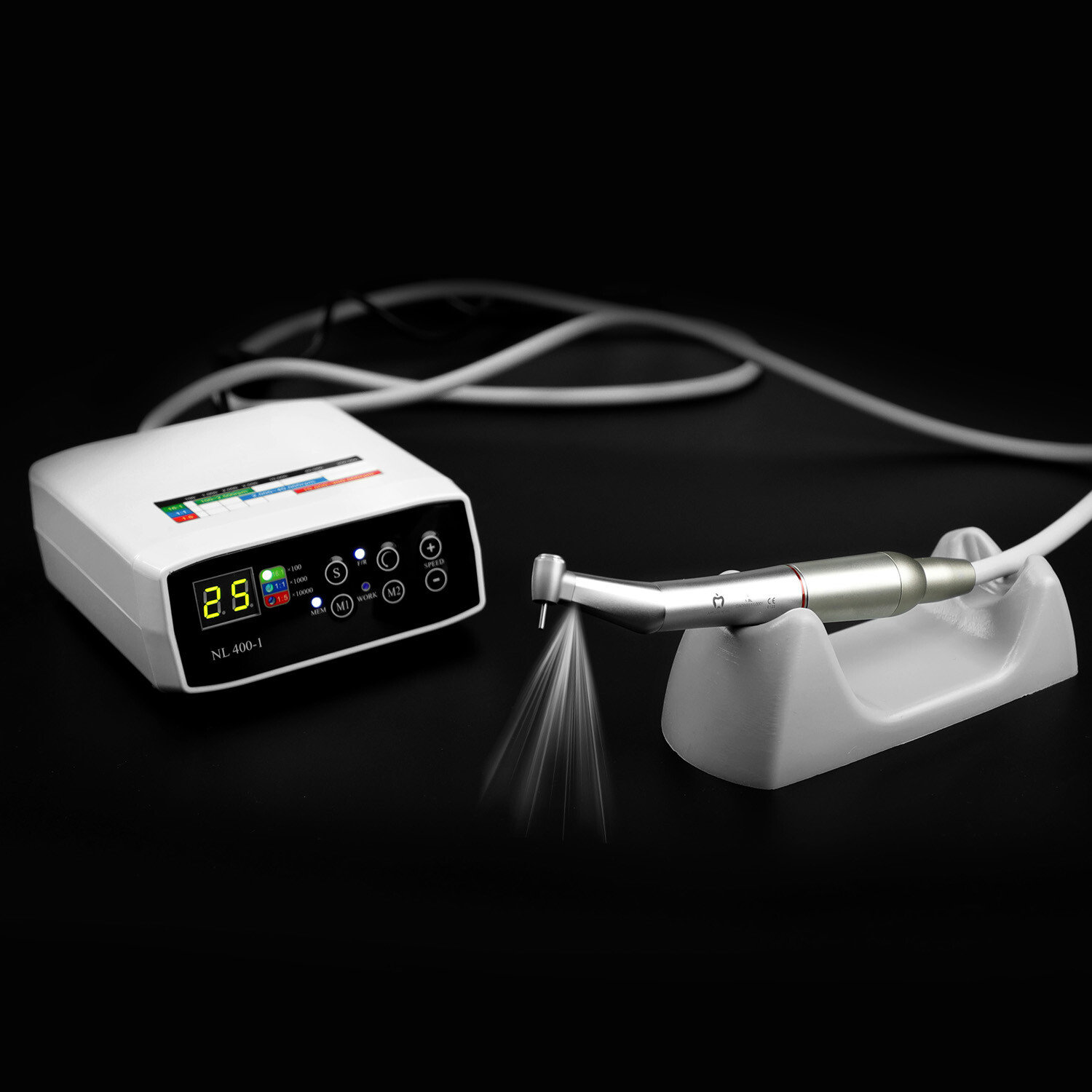 CICADA Dental Electric Motor + 1:1 + 1:5 Fiber Optic Handpiece Contra Angle