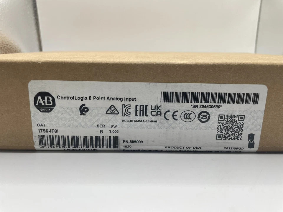 New Factory Sealed AB 1756-IF8I SER B ControlLogix 8 Point Analog Input Module