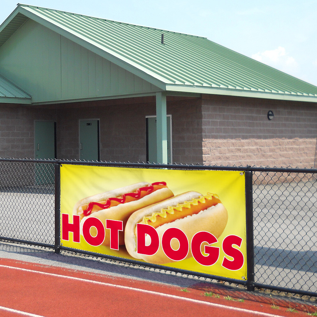 Vinyl Banner Multiple Sizes Hot Dogs Outdoor Advertising Printing G Outdoor