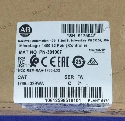 1766L32BWA 1 PC New AB 1766-L32BWA 1400 32 Point Controller PLC