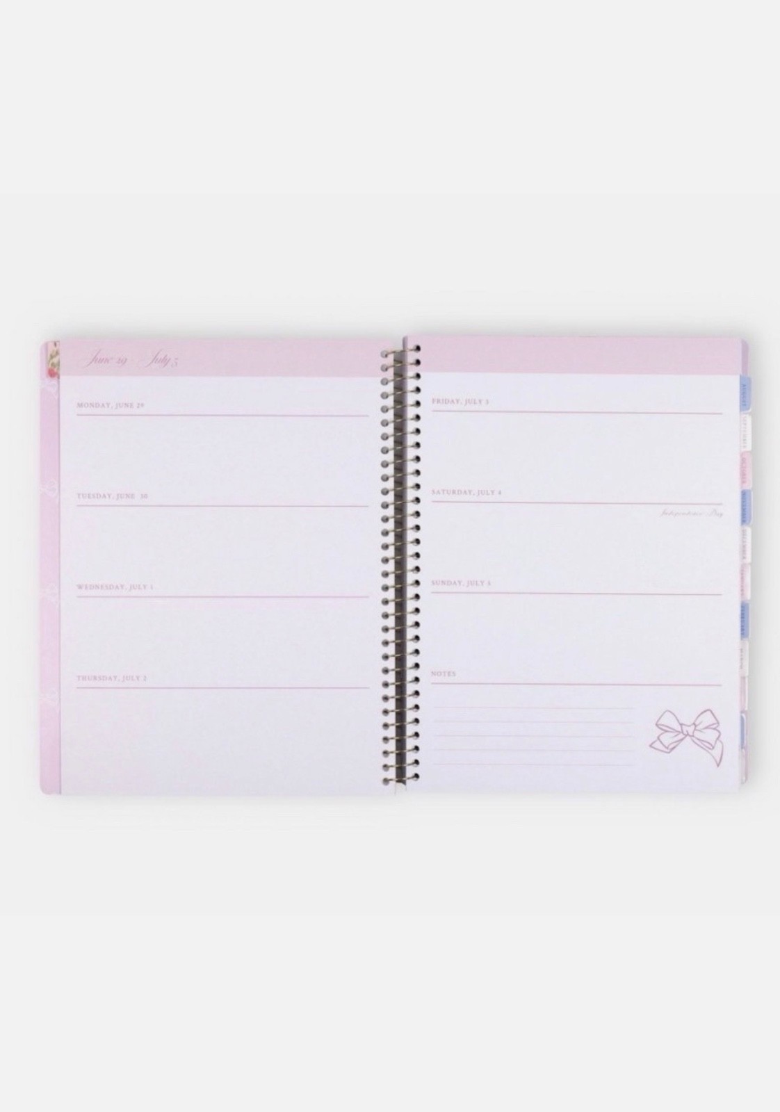 LoveShackFancy x Target – Yoobi Monthly and Weekly Planner 7″x 9″ – Coquette Bow