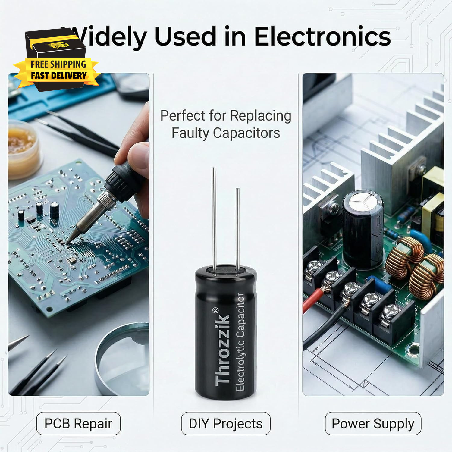 1Uf 50V 5 * 11Mm 20Pcs Electrolytic Capacitor 1 Uf MFD 50 Volt 0.2 * 0.43In Alum