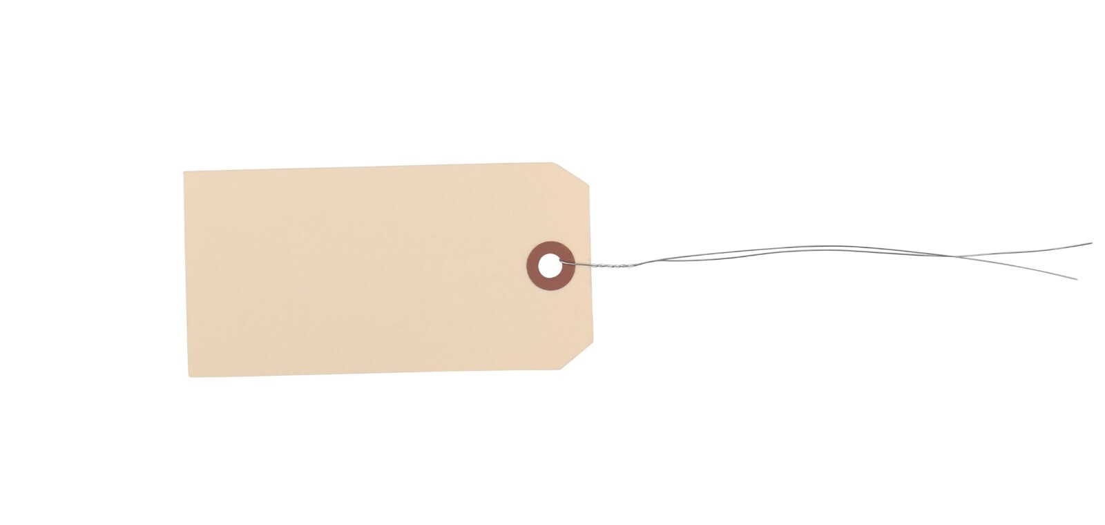 1,000 of 4 3/4″ x 2 3/8″ Size 5 Manilla Inventory Hang Tag Tags with Wire 13 Pt