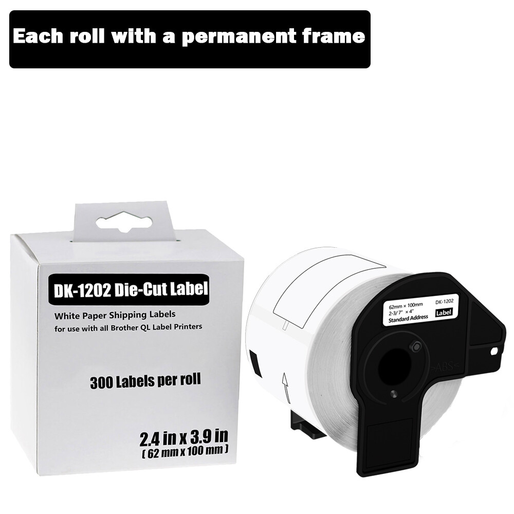 DK-1202 Shipping Labels Compatible with Brother QL-500 DK-1202 (2.4 in x 3.9 in)