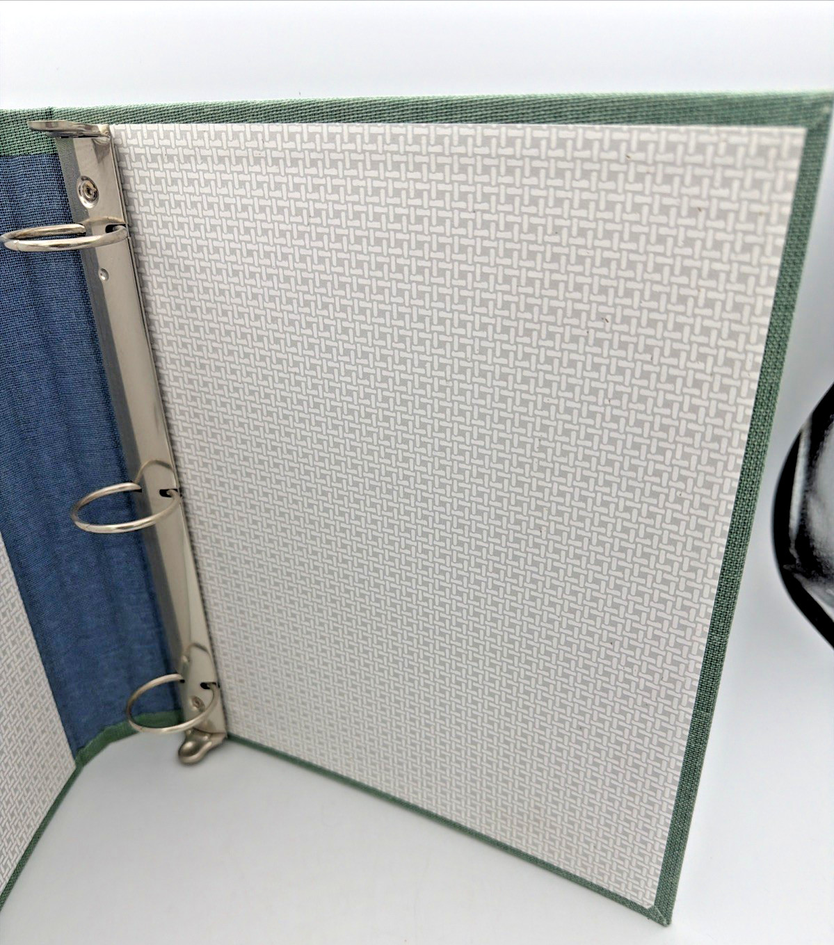 1991 Mead Canvasbacks Binder Teal Cotton Canvas + Slim Notebook SPACEMAKER Denim