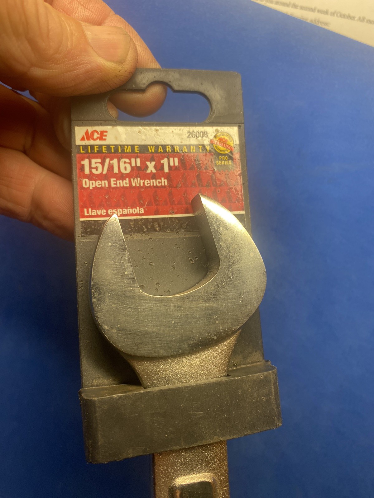 Ace, – Double Open And Wrench! 15/16” X 1”- ￼ Lifetime Warranty, (NEW)