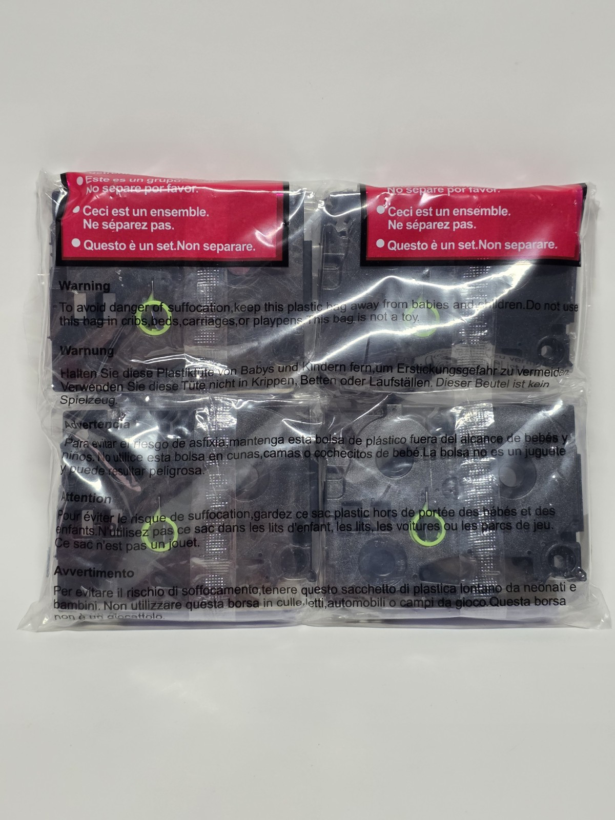 4 Pack Labelife White Laminated Label Tape 12mm x .47″ for Brother P Touch D400