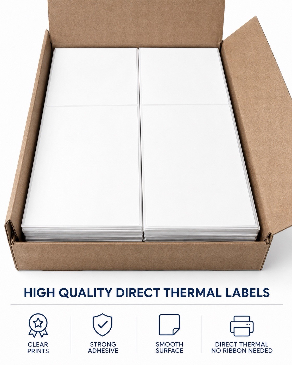 3000 Fanfold 4×6 Direct Thermal Label. High Quality.Certified by UPS 4″X6″ Label