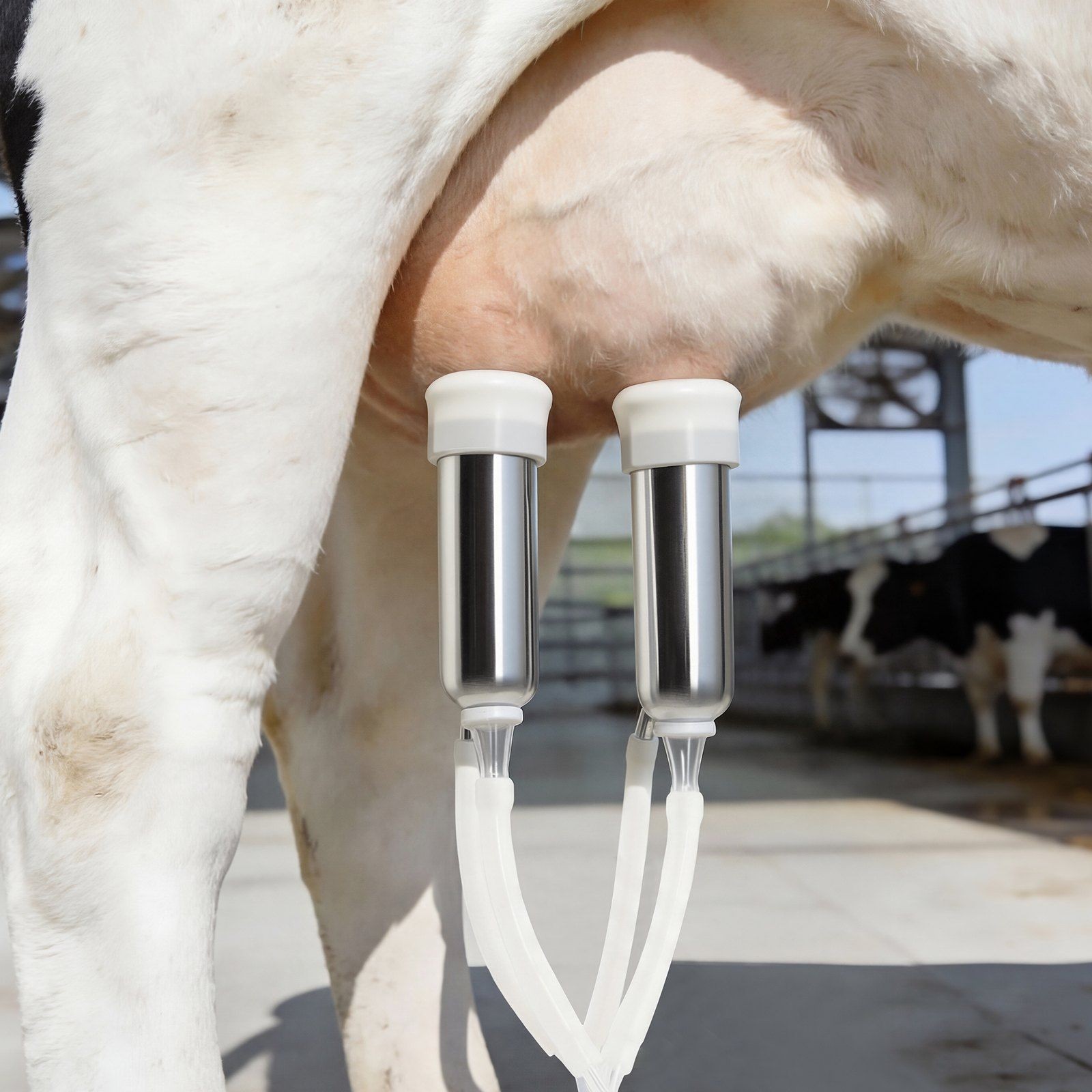 Goat Milking Machine w/ Adjustable Suction (45-50kPa), 12L SS Bucket, Battery