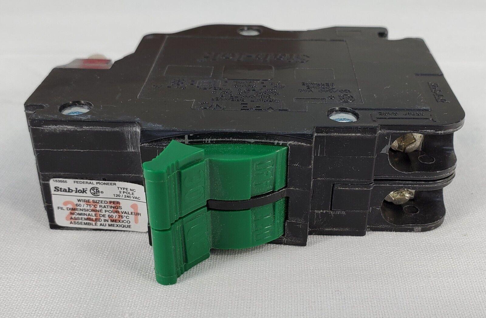 Federal Pioneer Stab-lok Double Pole Circuit Breaker NC0230CP 2 Pole 30 Amp