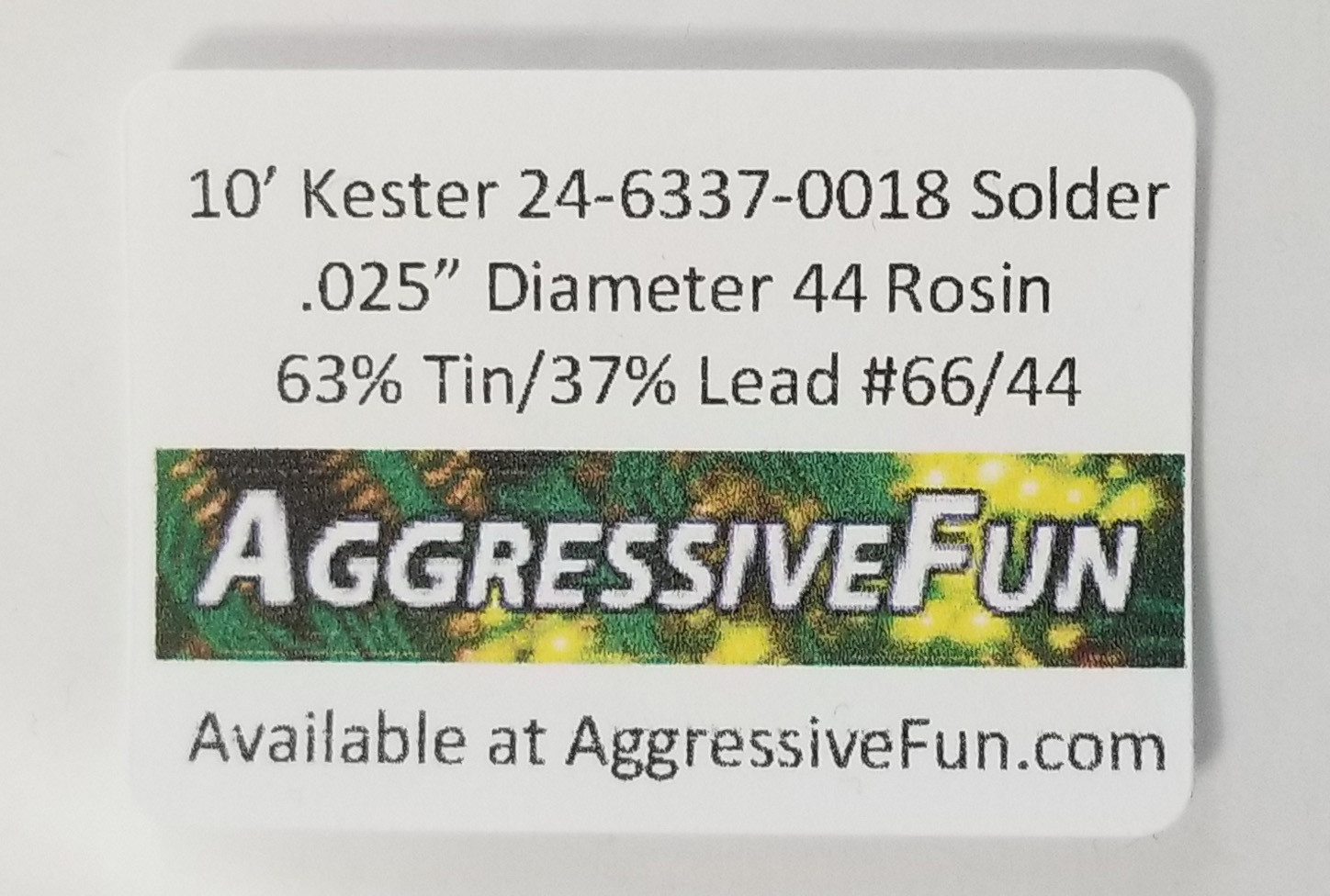 Kester 44 Rosin Core Solder .025″ .6mm 63/37 Eutectic 24-6337-0018 30ft