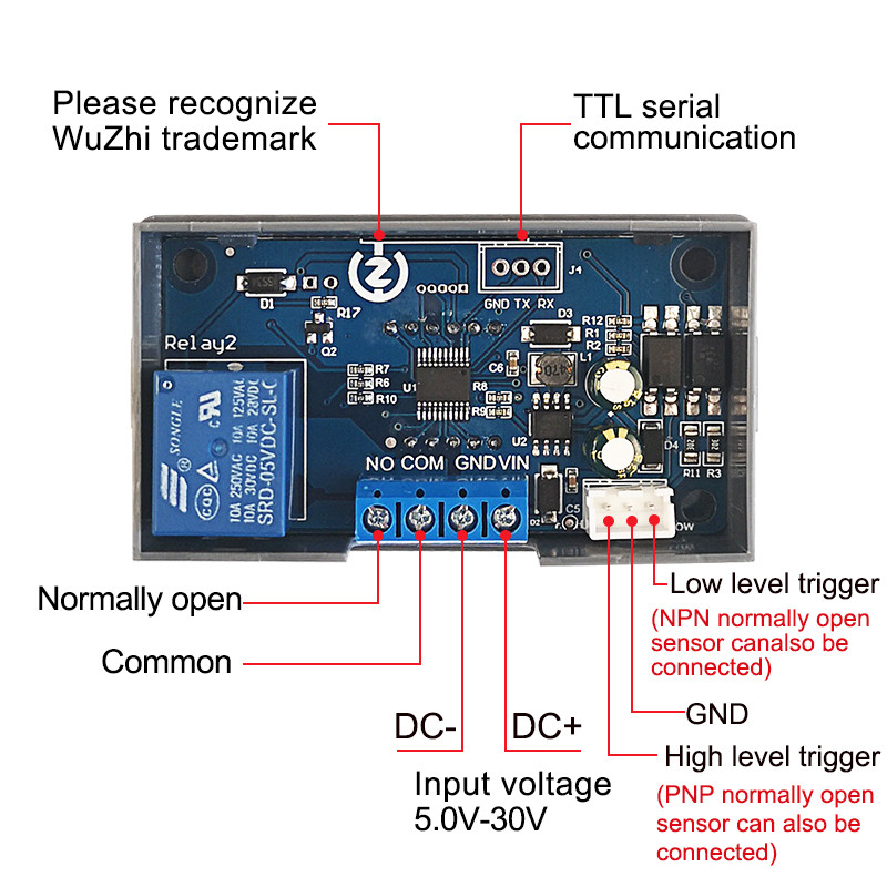 ZK-KTD2 DC 5V-30V Relay Switch Cycle Timing Delay Relay Switch Module