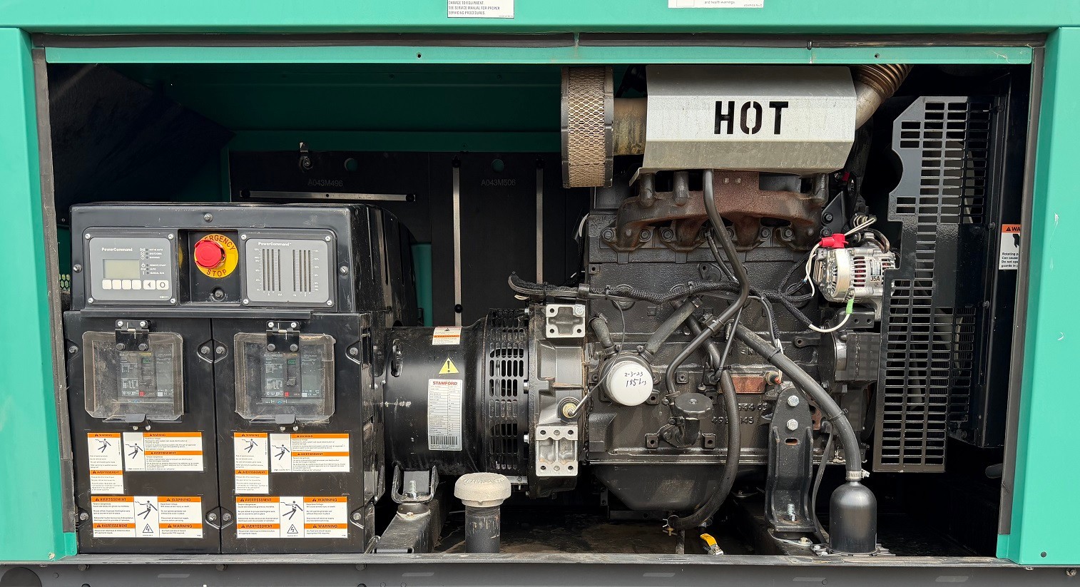 35 kw Cummins / Onan Diesel Generator – 3.3L 4 Cyl. – 232 Hours – Mfg. 2017