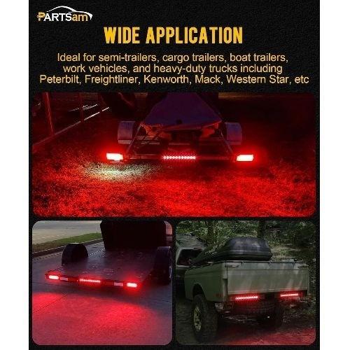 1PC Red 15″ 11 LED Light Bar Stop Turn Tail 3rd Brake Light Truck Trailer Identi