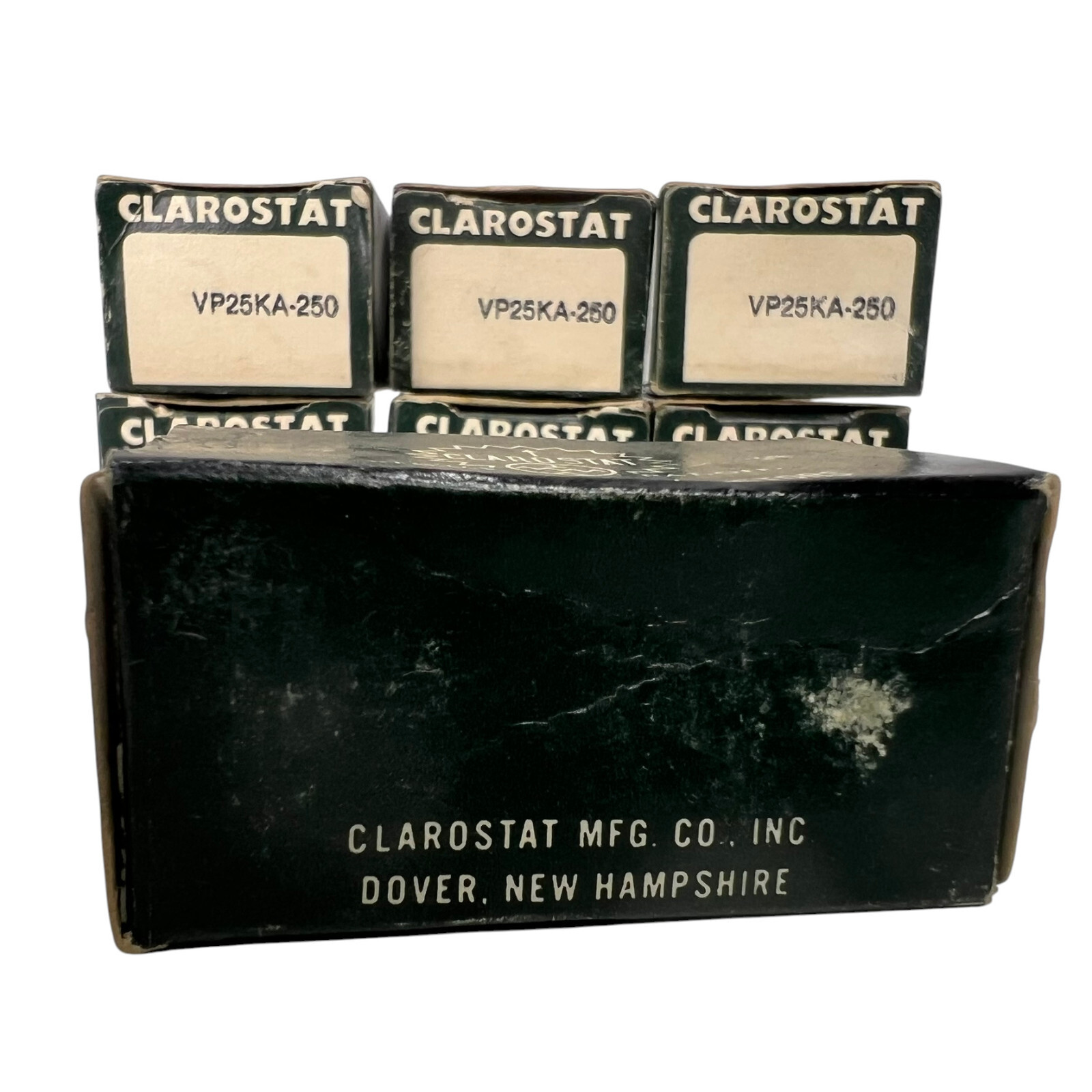 Lot of 7 VIntage Clarostat VP25KA-250 Resistor 250 OHM 25W Hallow Core Wirewound