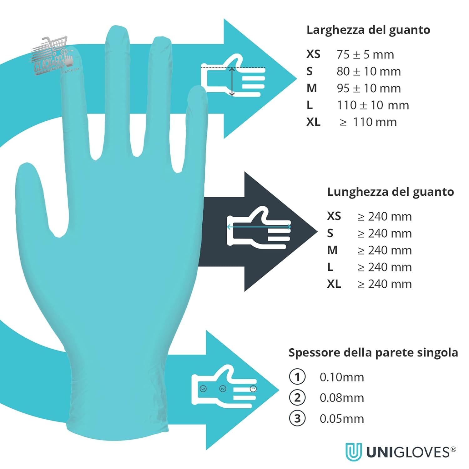 Nitrile Water Blue Gloves XL Disposable Latex Powder Free Medical Food 100p