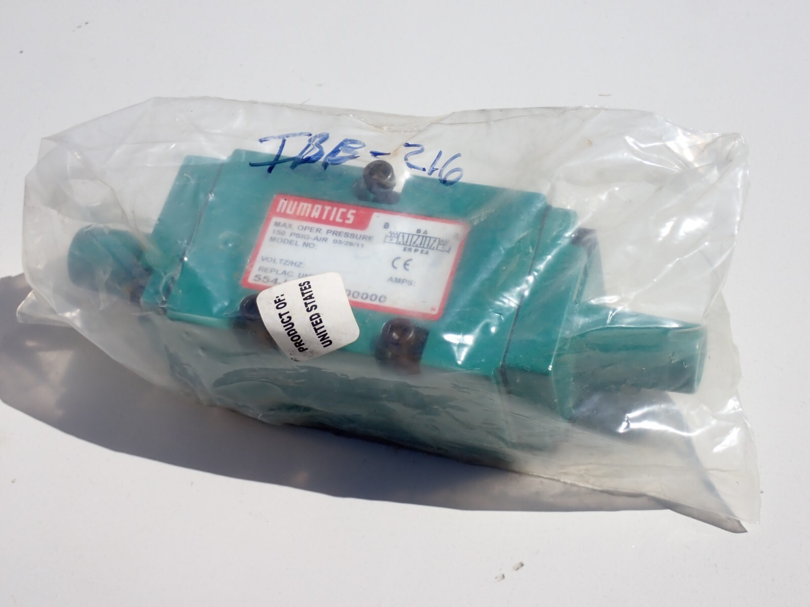554JJ50000O000000 NUMATICS 150 PSIG – AIR NEW