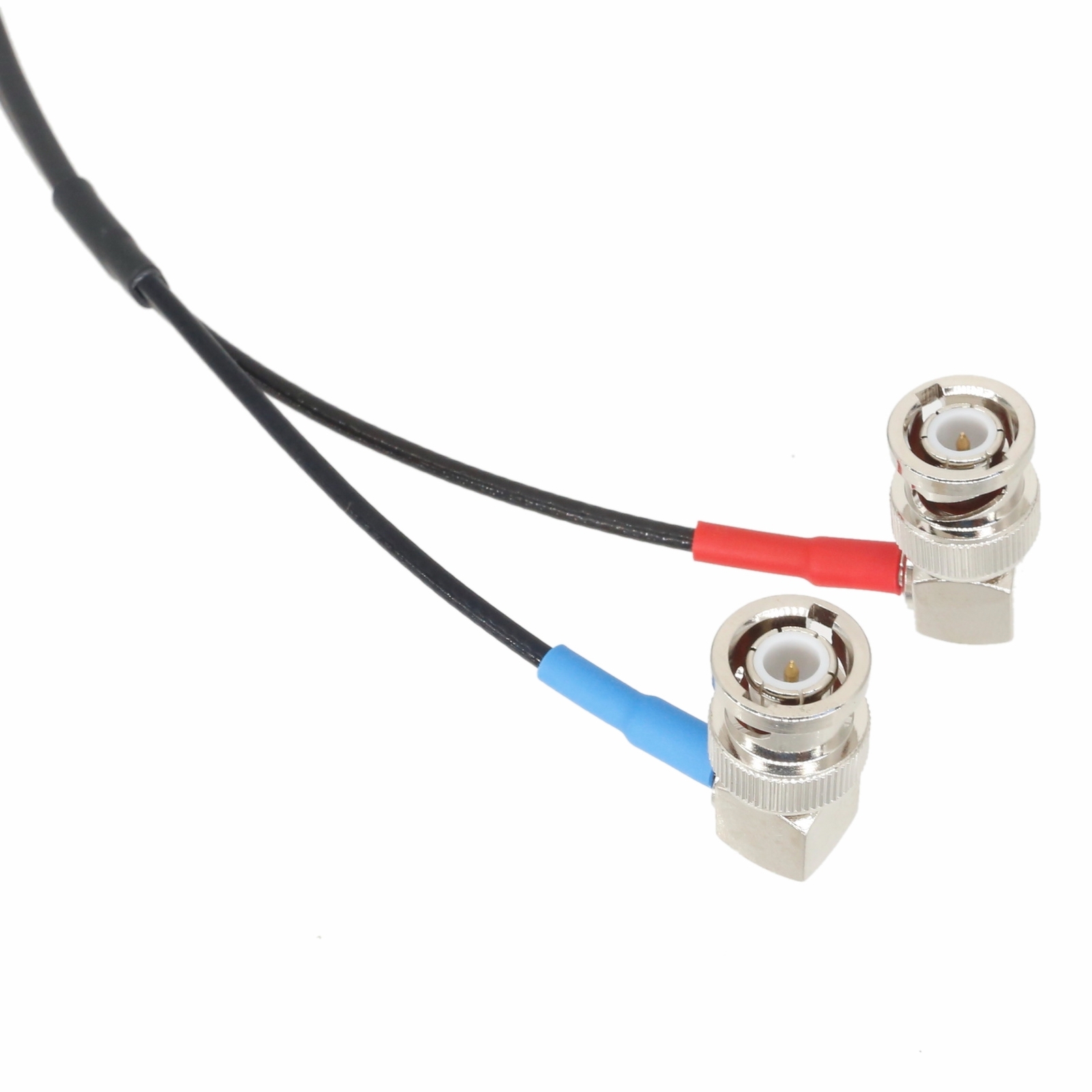Dual BNC Both 90-Angle Signal Cable 10~50FT For Portable Ultrasonic Flow Meter
