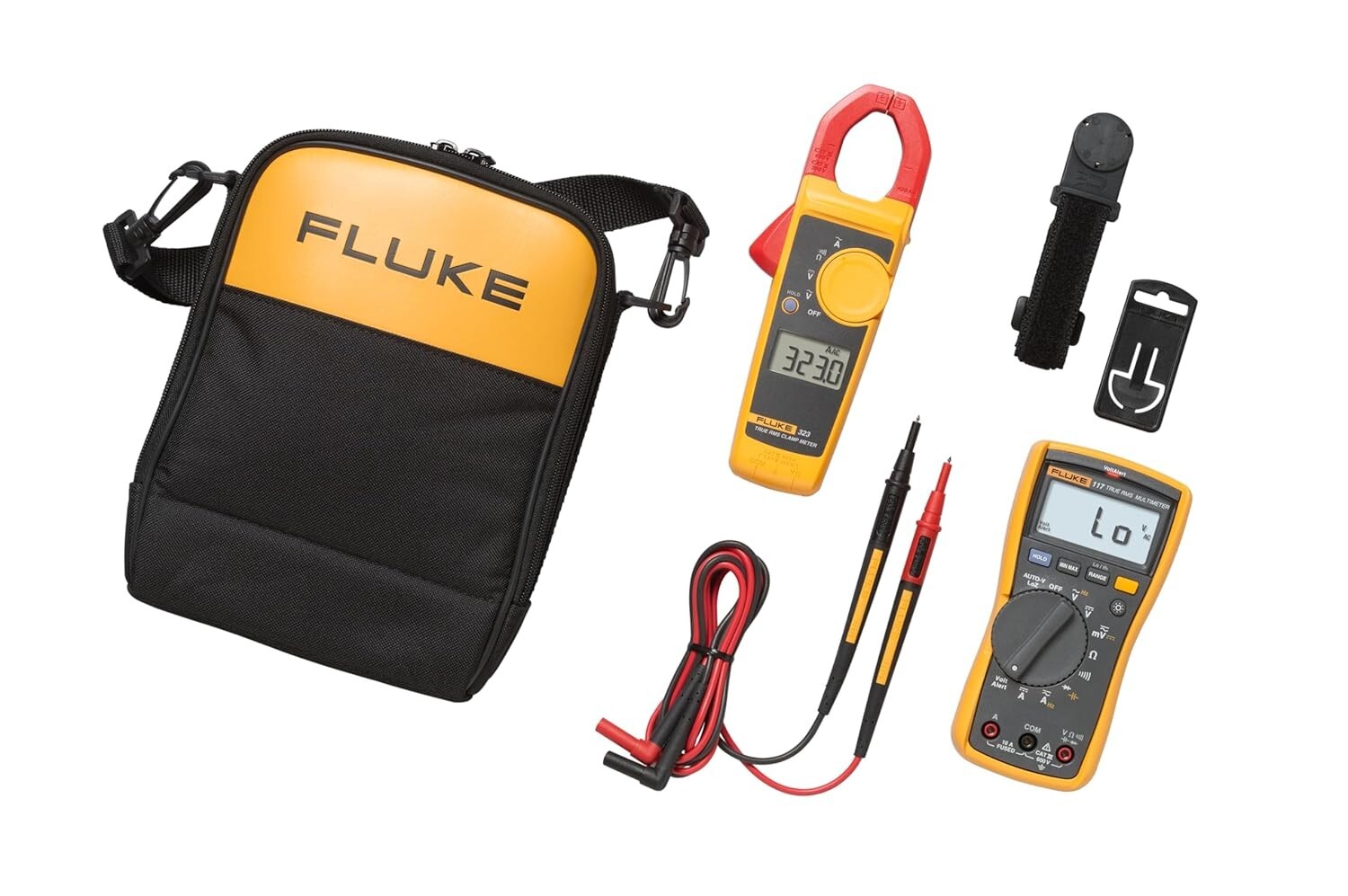 Fluke 117/323 Electricians Combo Kit Digital Multimeter Clamp Meter 400AC 600DC