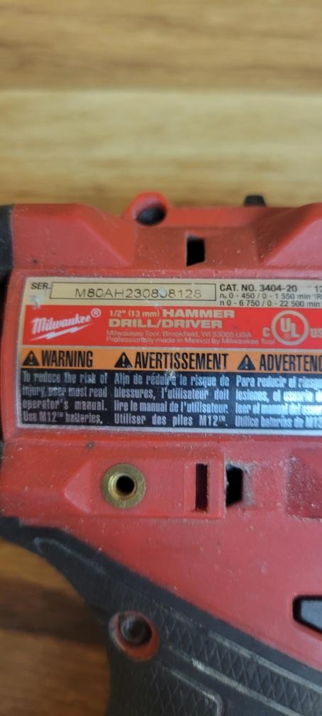 MILWAUKEE TOOLS 3404-20 (PSV013953)