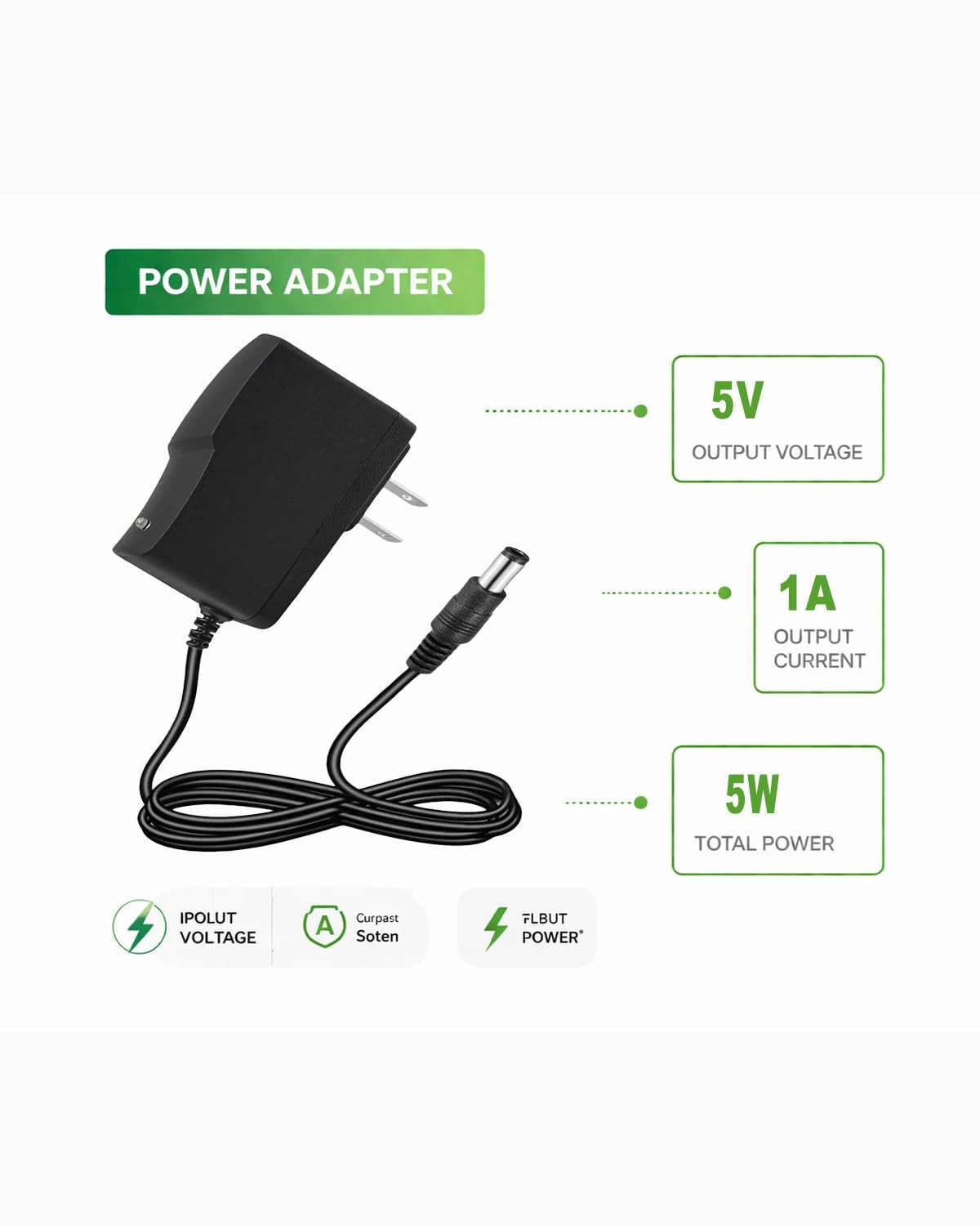 5V 1A Power Supply 5W AC Adapter 100-240V 50-60Hz to DC 5 Volt 1 Amp Universa…