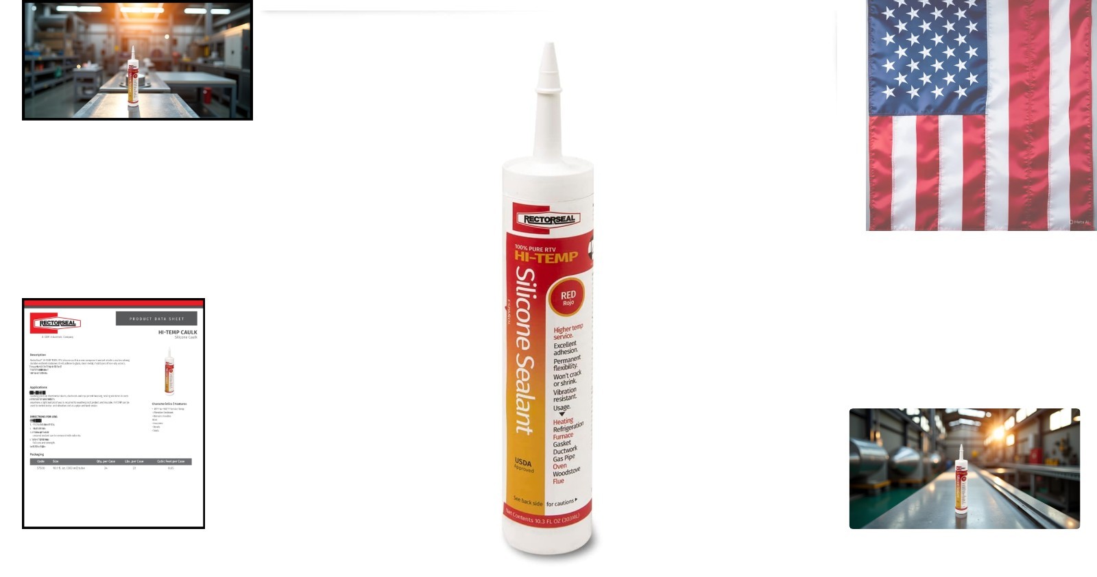 57500 10.1-Ounce Hi-Temp 100-Percent Rtv Silicone Sealant, 24-Piece