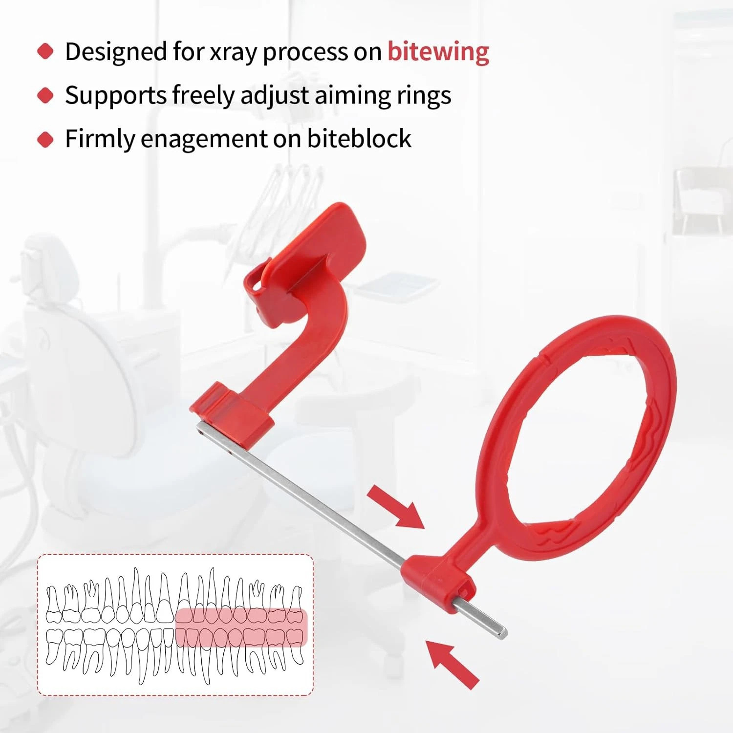 Autoclavable Universal Digital Sensor Holder Bite Block X-Ray Aiming Ring Arms