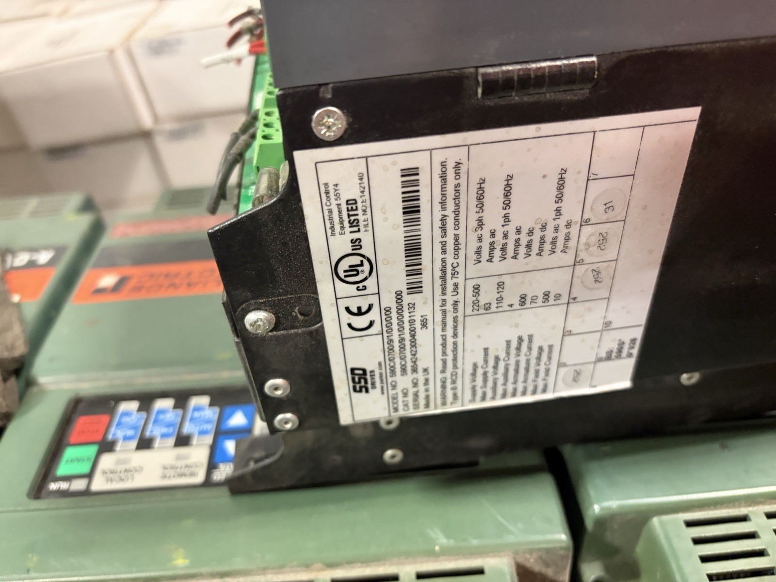 PARKER 590C/0700/9/1/0/0/0/00 590C/0700/9/1/0/0/0/00/00 DC Drive USED