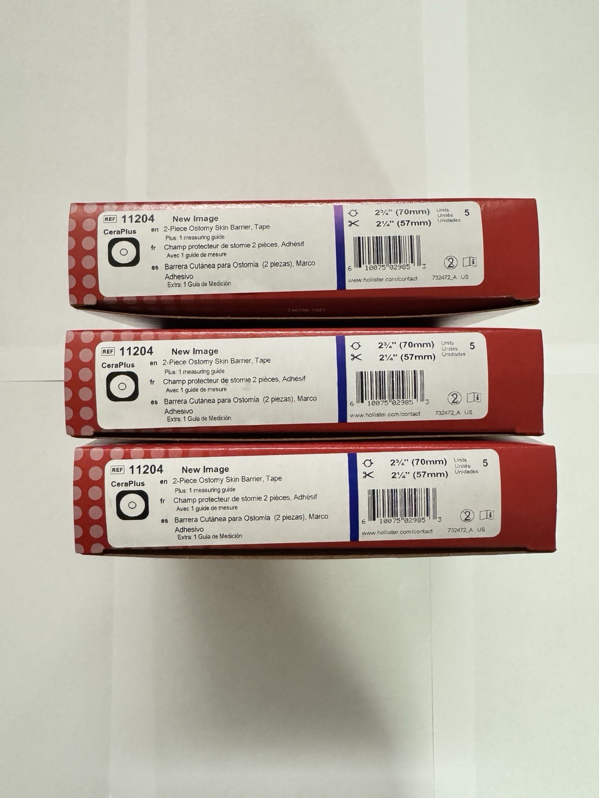 15 Pcs. Hollister CeraPlus 11204 Cut-To-Fit Flat skin Barrier 2-1/4” – 2-3/4”.