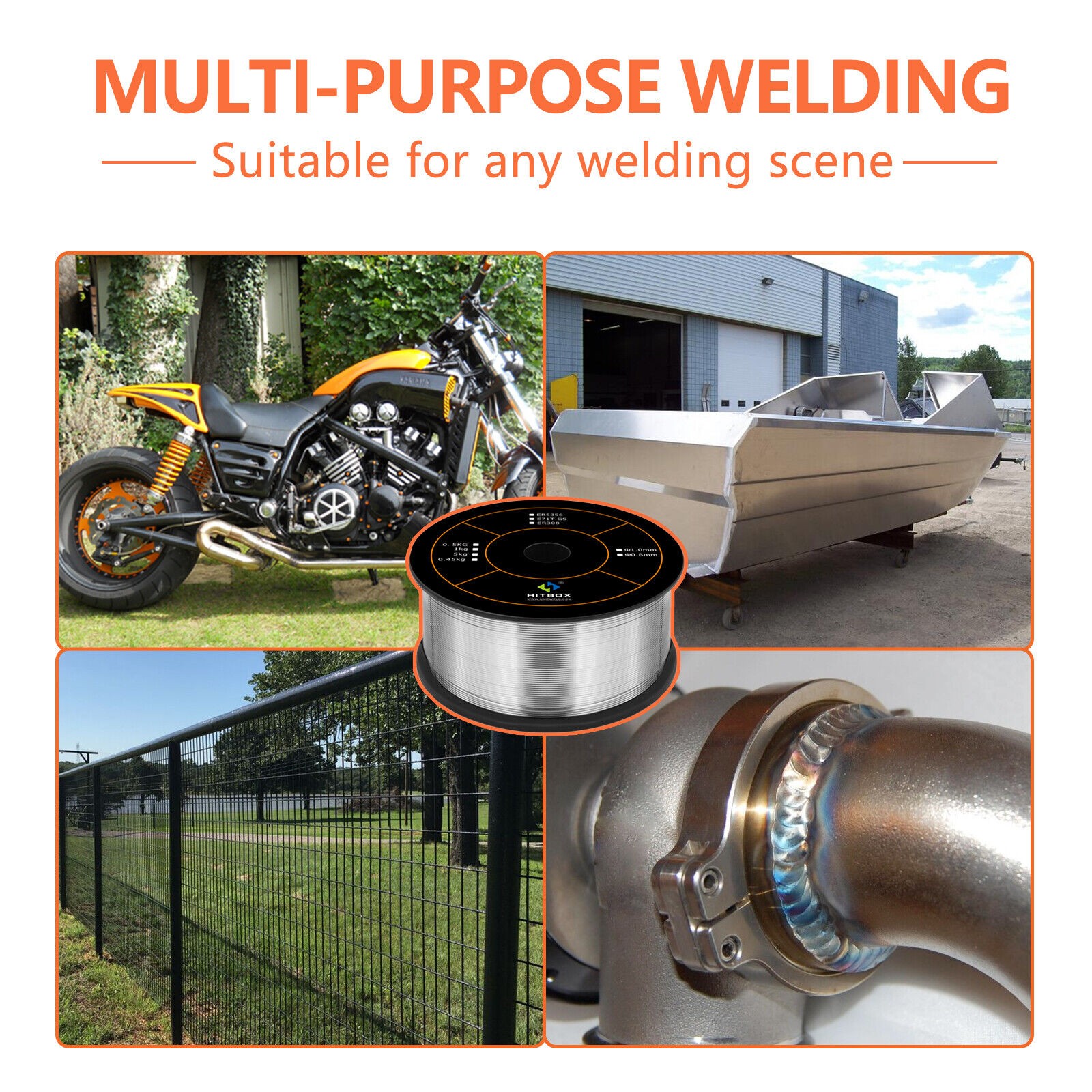 For Gas MIG Welder HITBOX 0.5KG/1.1lb Aluminum Welding Wire ER5356 0.04 inch/1mm
