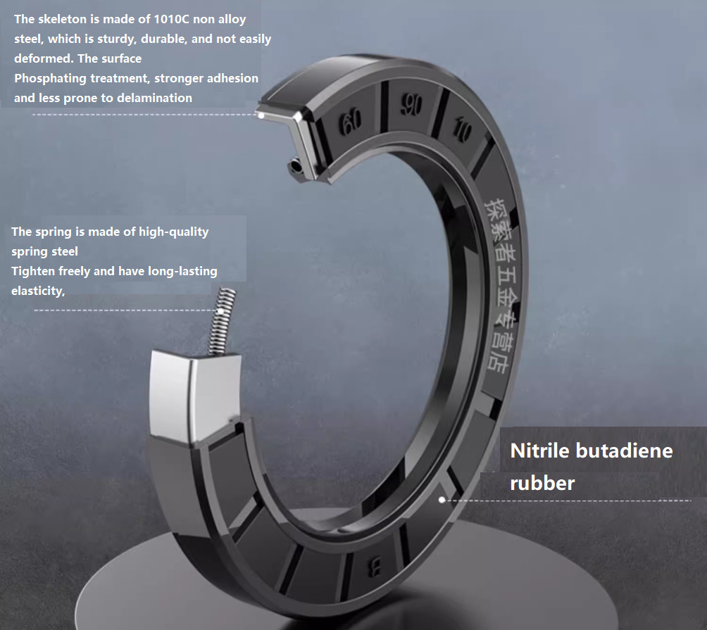 34mm ID Nitrile Rotary Shaft Oil Seal Double Lipped R23/TC With Garter Spring