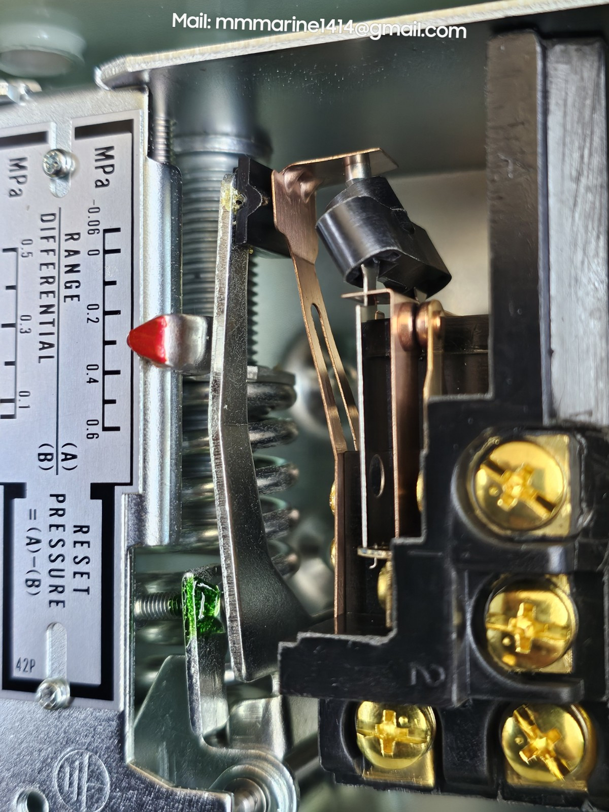 SAGINOMIYA SPS-H206W, PRESSURE SWITCH, -0.06~0.6MPa, 0.05~0.5MPa, MP: 1.5MPa