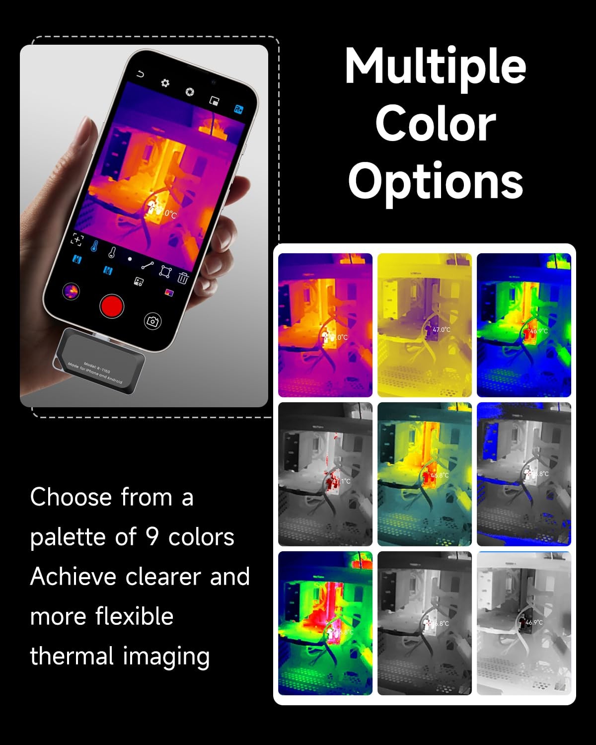 REVASRI Thermal Camera for Type-C iPhone & Android Device, 320×240 Super…