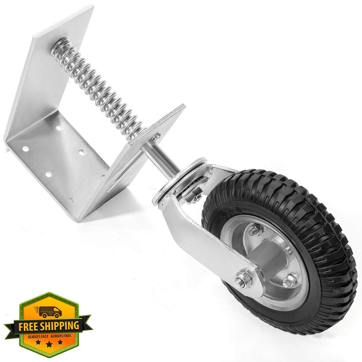 Stark USA Silver Flat-Free Gate Caster Wheel 8″