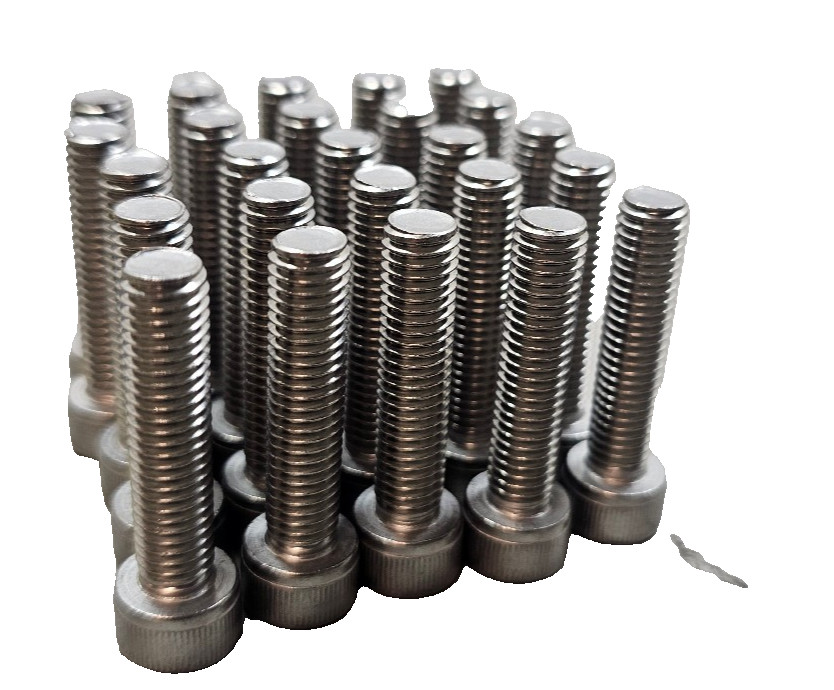 25Pcs Socket Cap Screw, M8 x 35, ISO 4762, A2 3.1, 43mm OAL