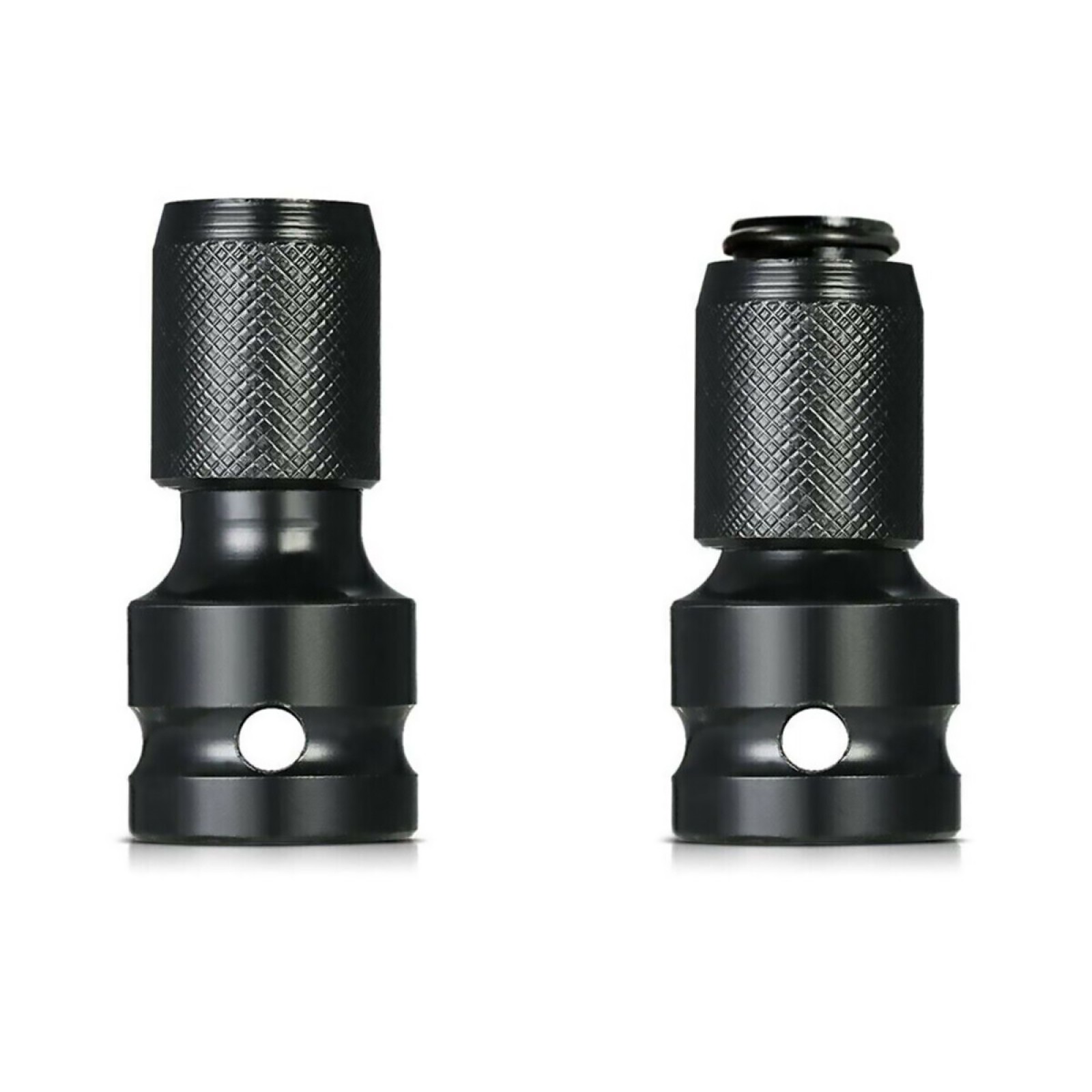 2Pcs/Set 1/2″ Square Drive to 1/4″ Hex Socket Adapter Converter Chuck Adapter