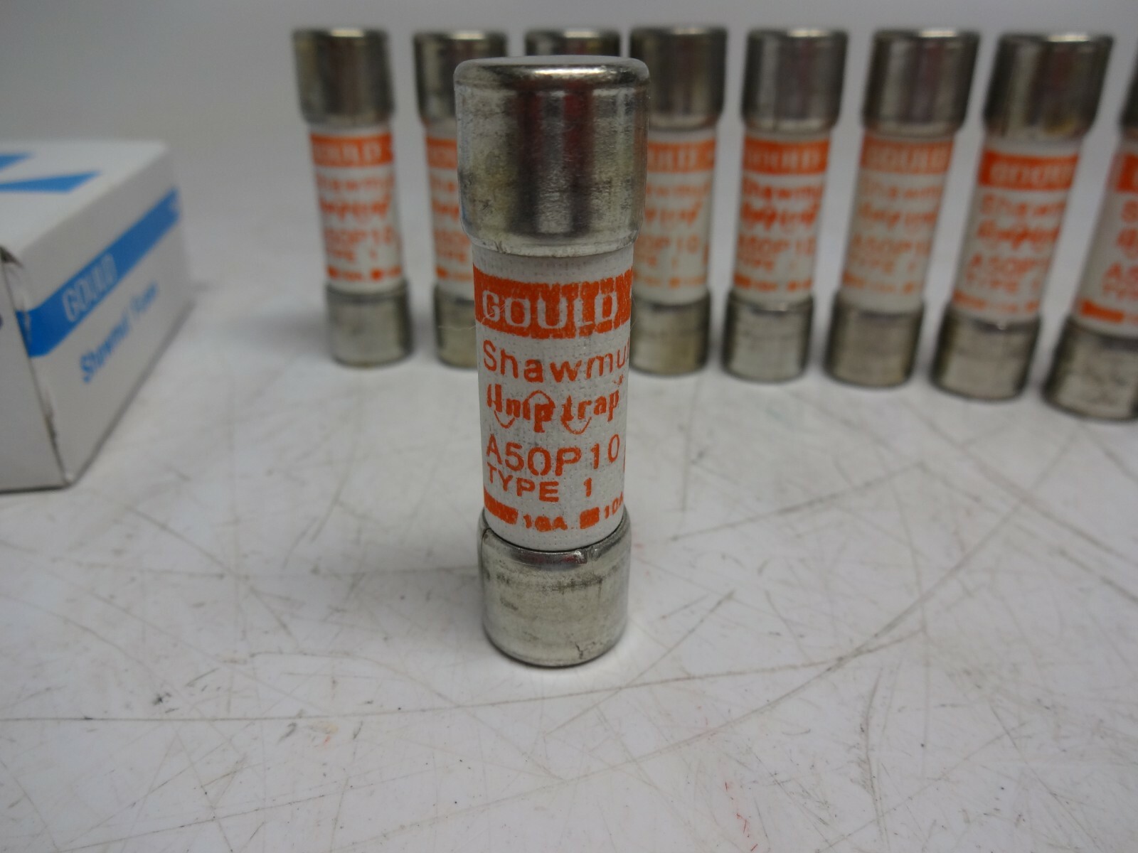 Lot of 10 Gould Shawmut Amp-Trap A50P10-1 A50P10 Type 1 Fuse 10A 500 VAC