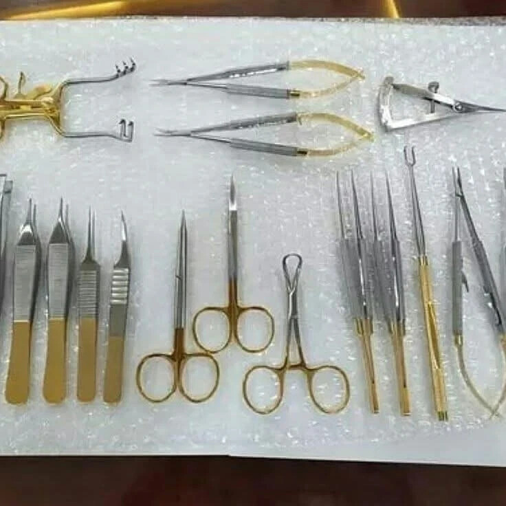 Micro Surgery Instruments 15 pcs Gold Stainless Steel offer