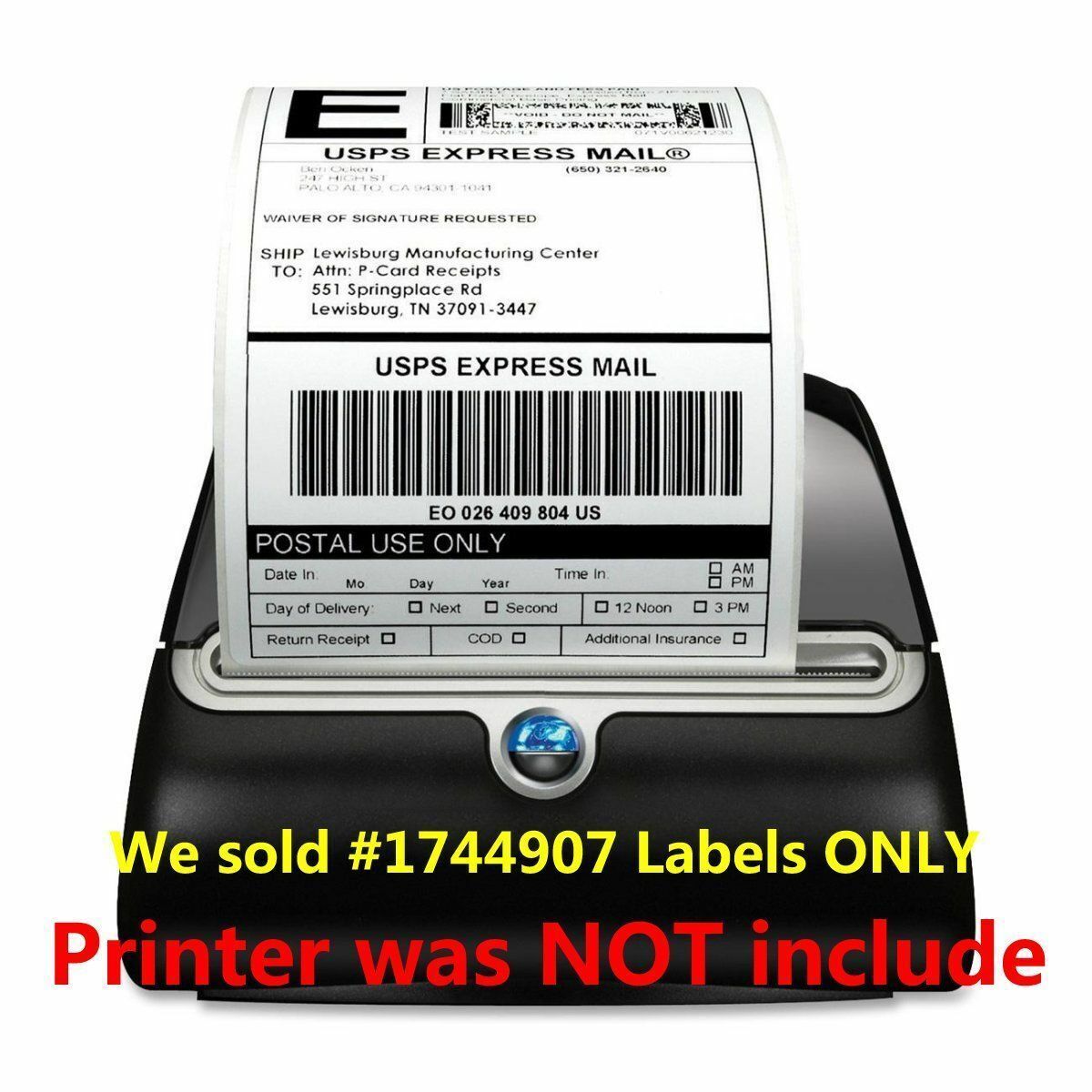 220/Roll 4×6 Compatible with DYMO 4XL Direct Thermal Shipping Labels 1744907 US