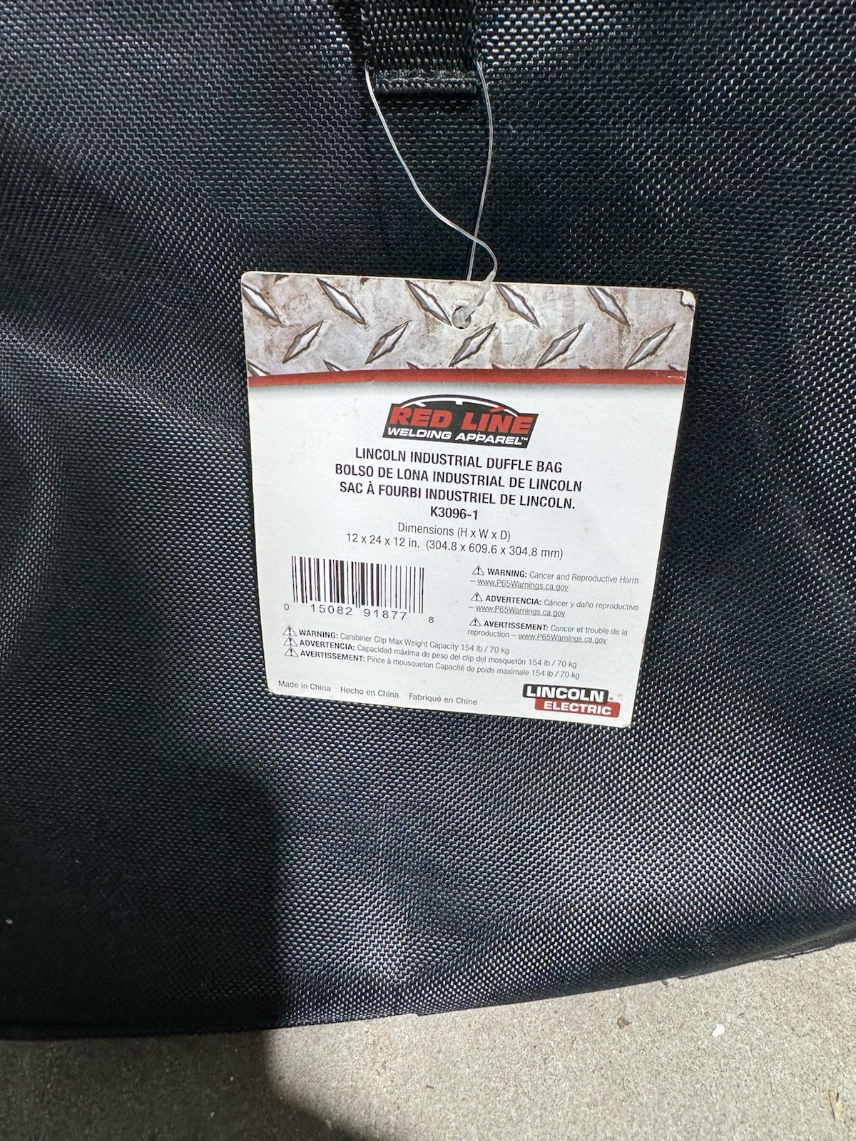 Lincoln Electric Red Line Industrial Duffle Bag Welding Apparel Gear K3096-1