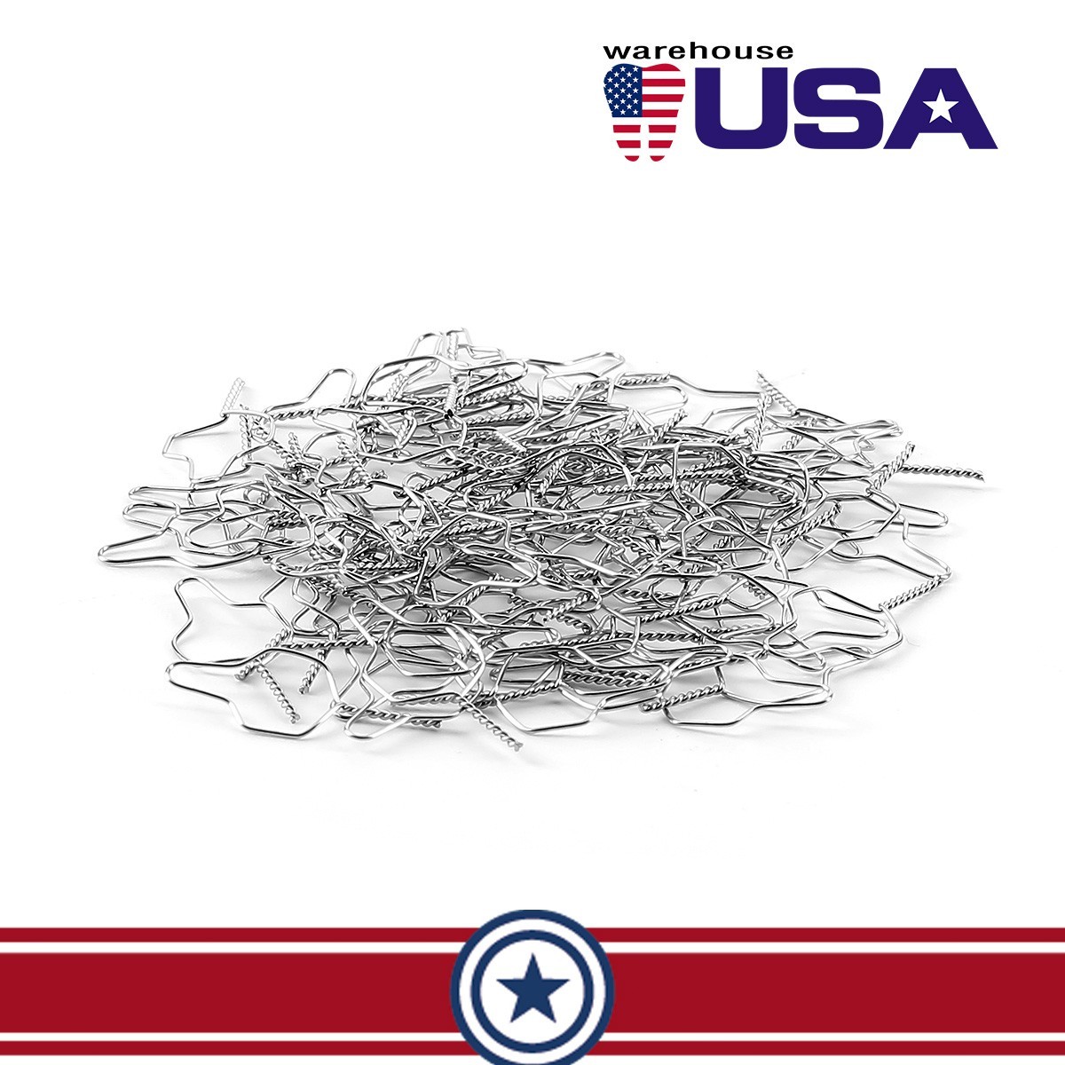 Dental Ligature Ties Orthodontic Wire Preformed Long Short Stainless Steel 100pc
