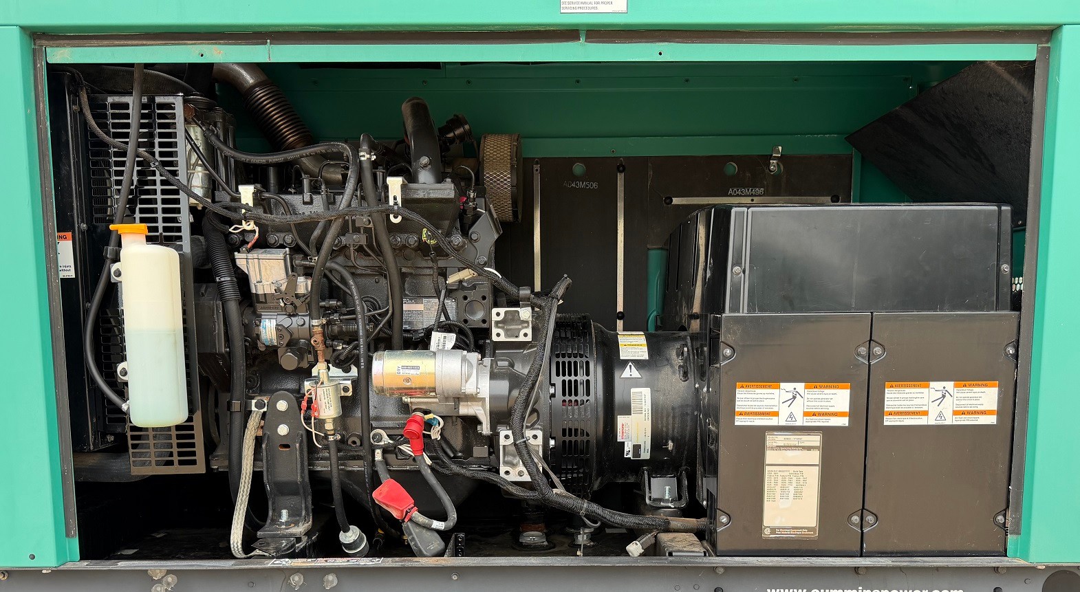 35 kw Cummins / Onan Diesel Generator – 3.3L 4 Cyl. – 232 Hours – Mfg. 2017