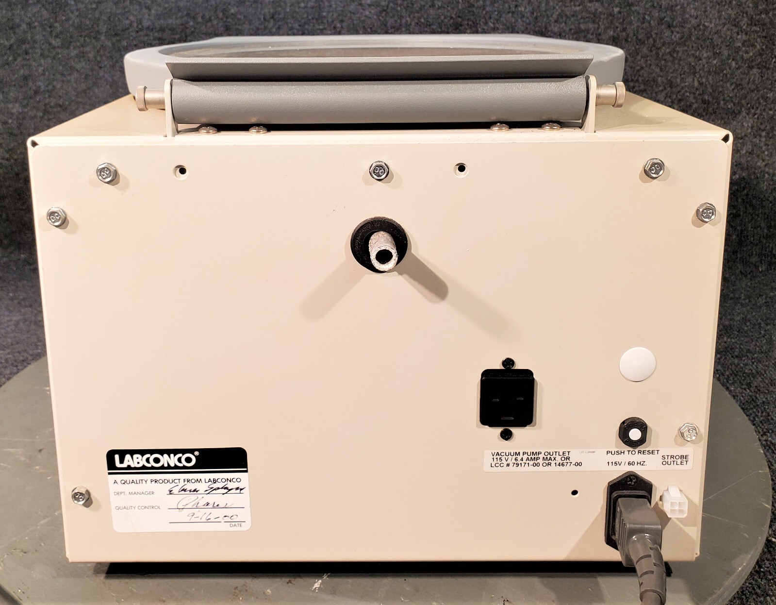 LABCONCO Centrivap Concentrator 78100-00 w/ 7455000 ROTOR. *TESTED, WORKS*
