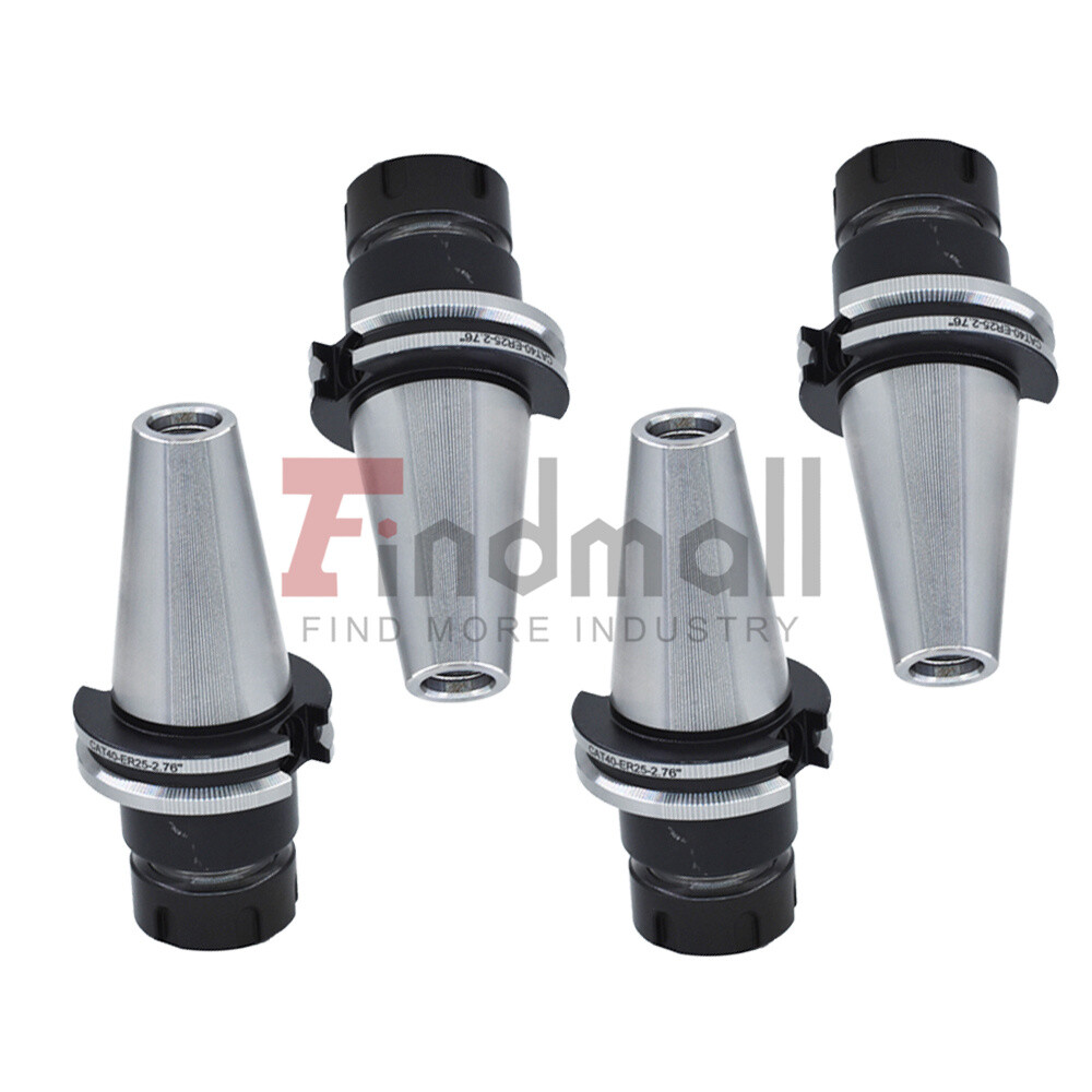 4×CAT40 ER25 Collet Chuck W. 2.76″ Gage Length 4 Chucks Tool Holder Set