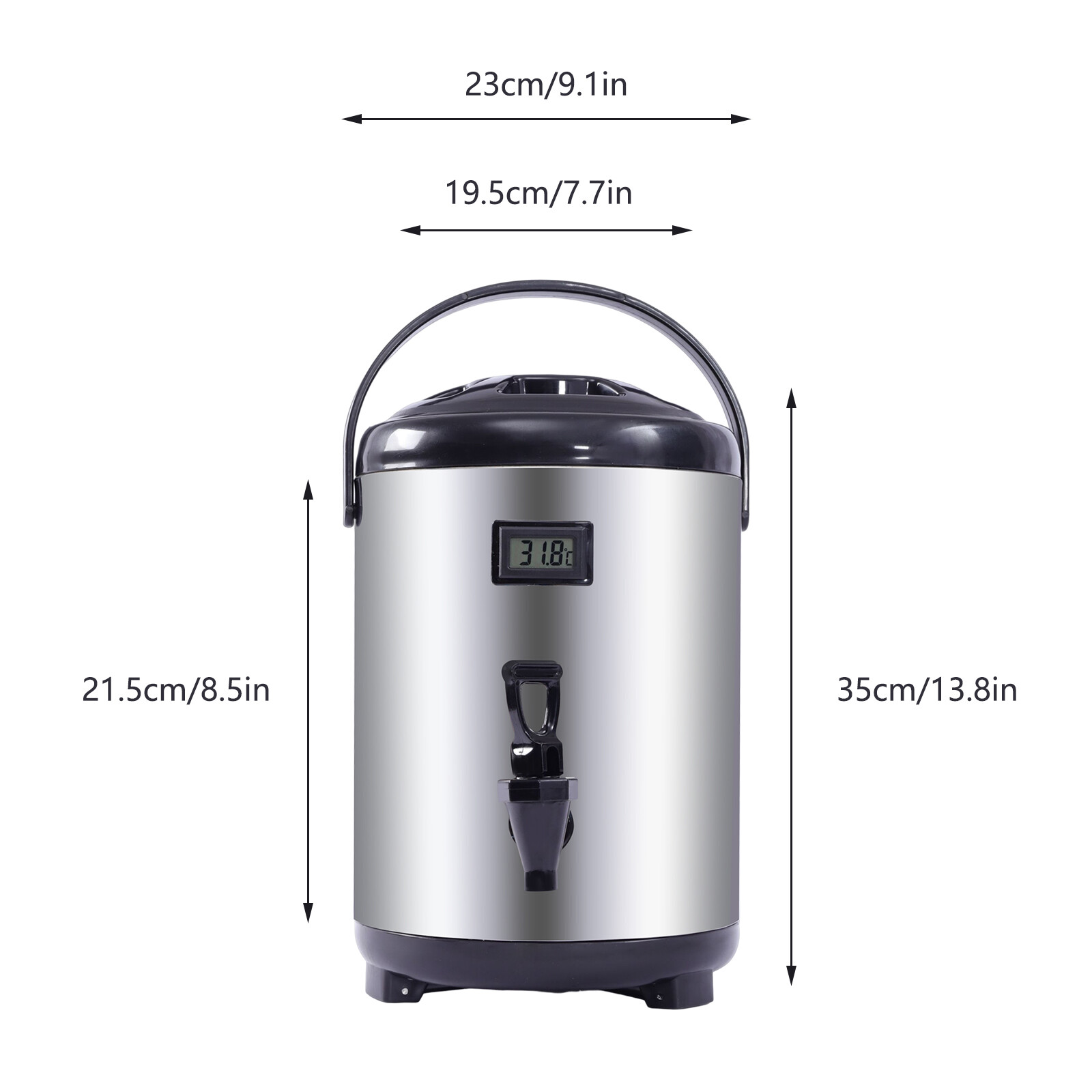 2.11Gal Insulated Thermal Hot and Cold Thermal Coffee Beverage Dispenser 8L