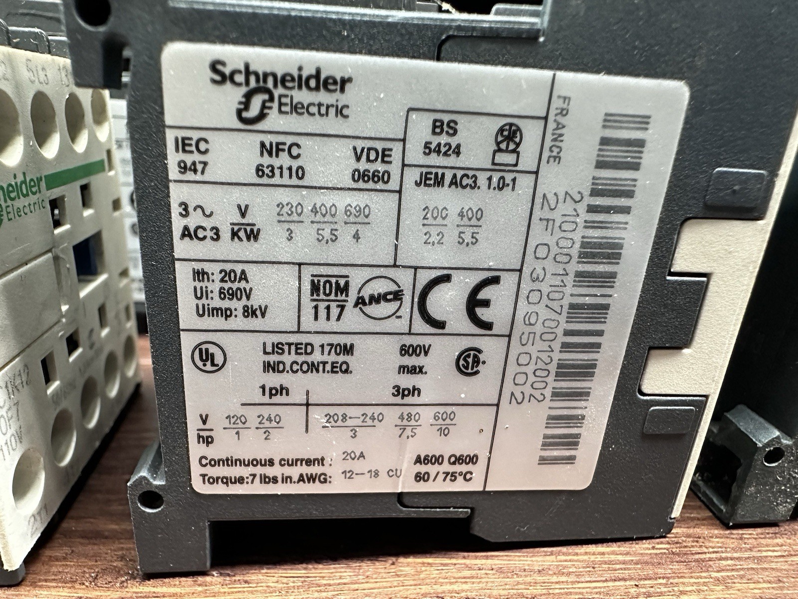 Lot of 85 Schneider Electric TeSys K IEC Contactor 3-Pole 20A 110V mixed