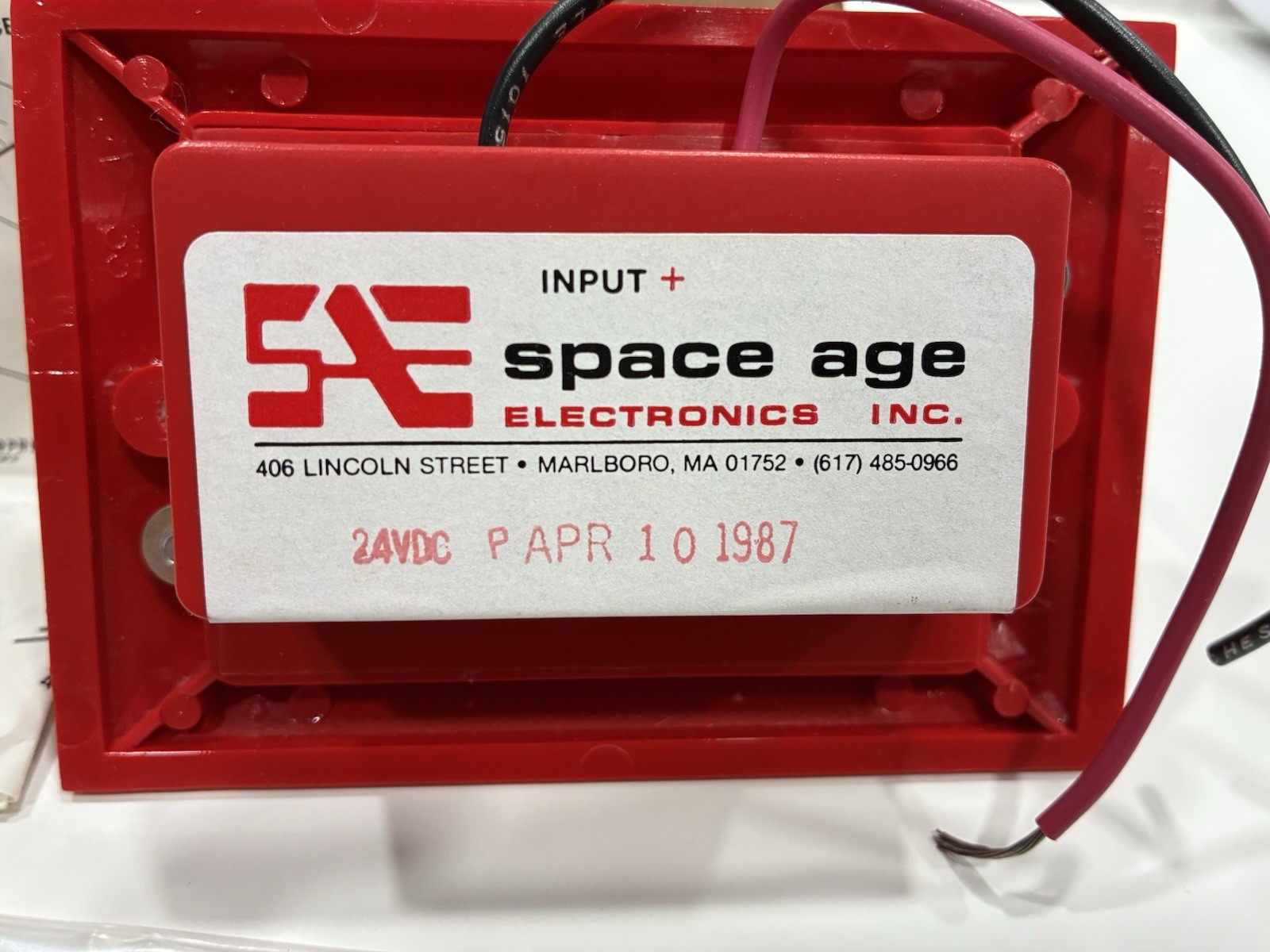 Space Age Electronics V33 Red Fire Strobe Beacon Light 24VDC NOS
